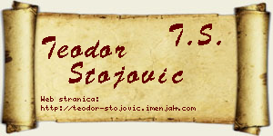 Teodor Stojović vizit kartica